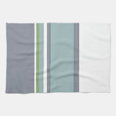 ホワイトブルーとグレー キッチンタオル (横)