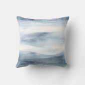 ホワイトブルーのクリスマスツリー冬の雪 クッション (裏面)