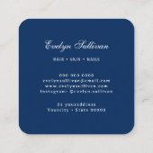 ホワイトブルーの水色のシーシェルロゴ名刺 スクエア名刺 (裏面)