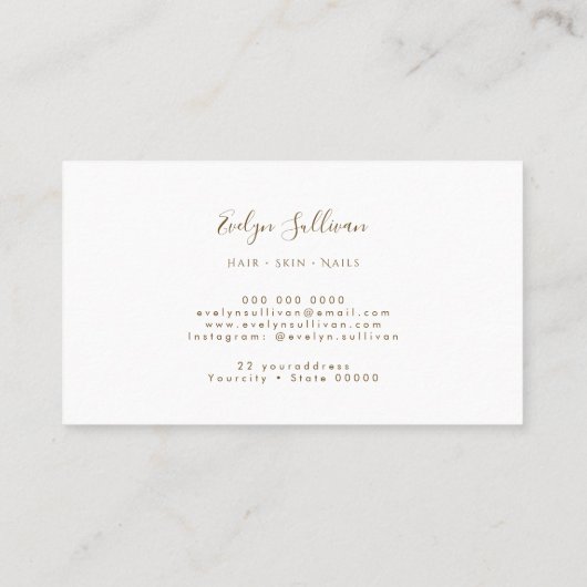 ホワイトブルーアゲートロイヤリティカード 名刺 (裏面)