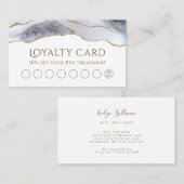 ホワイトブルーアゲートロイヤリティカード 名刺 (正面/裏面)