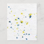 ホワイトブルーイエロー手作りテクススクラップブック紙 (正面)