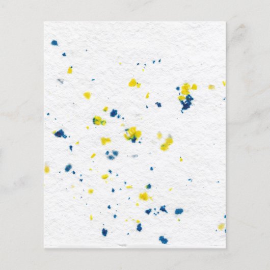 ホワイトブルーイエロー手作りテクススクラップブック紙 (正面)