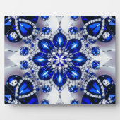 ホワイトブルーカラー付きプラークモダンデザイン フォトプラーク (正面)