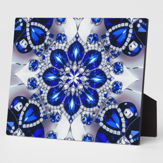 ホワイトブルーカラー付きプラークモダンデザイン フォトプラーク (側面)