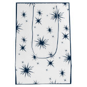 ホワイトブルークリスマススタリースカイ ミディアムペーパーバッグ (裏面)