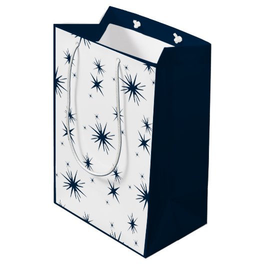 ホワイトブルークリスマススタリースカイ ミディアムペーパーバッグ (裏面アングル)