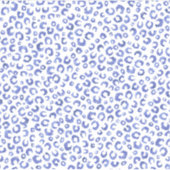 ホワイトブルーグリッターヒョウアニマルプリント シール (正面)