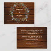 ホワイトブルーグリーンリーフ結婚フローラデザイン ノートカード (正面/裏面)