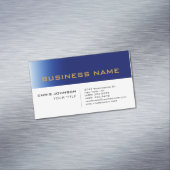 ホワイトブルーコンテンポラリープロフェッショナル名刺 マグネット名刺 (インサイチュ)