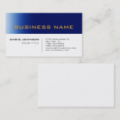 ホワイトブルーコンテンポラリープロフェッショナル名刺 名刺 (正面/裏面)