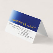 ホワイトブルーコンテンポラリープロフェッショナル名刺 名刺 (正面)