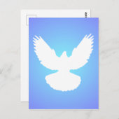 ホワイトブルースカイで平和が訪エレガントれ ポストカード (正面/裏面)