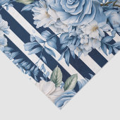 ホワイトブルーストライプフローラブライダルシャワー 薄葉紙 (詳細)