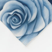 ホワイトブルーストライプフローラ フリースブランケット (角)