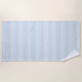 ホワイトブルーストライプ ビーチタオル (正面)