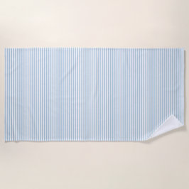 ホワイトブルーストライプ ビーチタオル