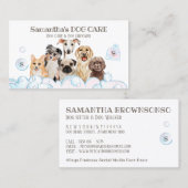 ホワイトブルードッグスパサロン着座入浴グルーミング 名刺 (正面/裏面)