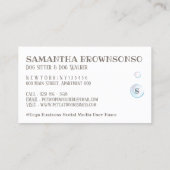 ホワイトブルードッグスパサロン着座入浴グルーミング 名刺 (裏面)