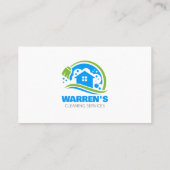 ホワイトブルーハウスクリーニングサービスハウスキーピング 名刺 (裏面)