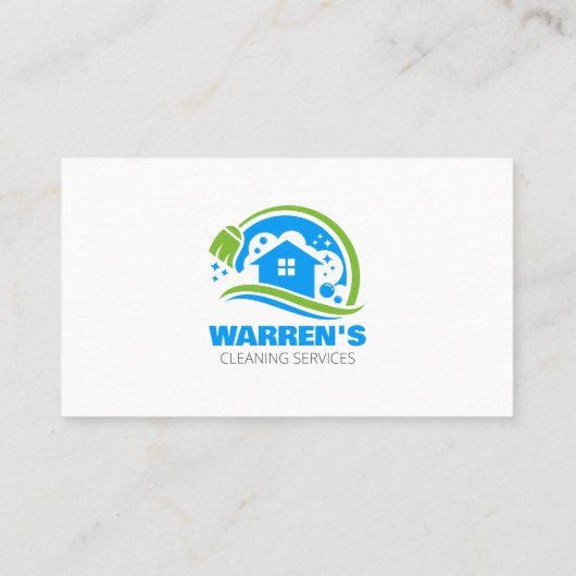 ホワイトブルーハウスクリーニングサービスハウスキーピング 名刺 (裏面)