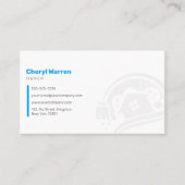 ホワイトブルーハウスクリーニングサービスハウスキーピング 名刺 (正面)