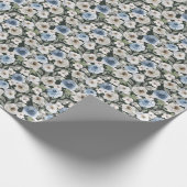 ホワイトブルーバララッピング紙 ラッピングペーパー (角)