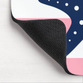 ホワイトブルーピンクストライプのヒトデ マウスパッド (コーナー)