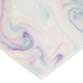 ホワイトブルーピンクモダン抽象芸術流体マーブリングアート テーブルクロス (アングル)