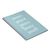 ホワイトブルーピース感動的バズバタフライ ノートブック (右側)