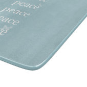 ホワイトブルーピース感動的引用文の鳥 カッティングボード (角)