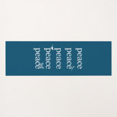 ホワイトブルーピース感動的引用文の鳥 ヨガマット (裏面(横))