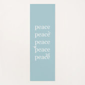 ホワイトブルーピース感動的引用文の鳥 ヨガマット (正面)