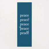 ホワイトブルーピース感動的引用文の鳥 ヨガマット (裏面)