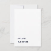 ホワイトブルーフランスのラストカントリー結婚フローラ 出欠カード (裏面)