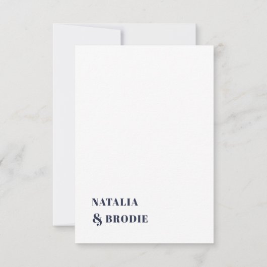 ホワイトブルーフランスのラストカントリー結婚フローラ 出欠カード (裏面)