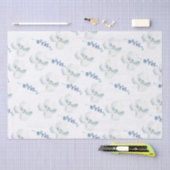 ホワイトブルーフローラユーカリ 薄葉紙 (クラフト)