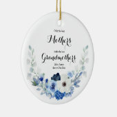 ホワイトブルーフローラ最高ののみ親が昇進 セラミックオーナメント (右)