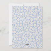 ホワイトブルーフローラ結婚の詳細エンクロージャカード シーズンカード (裏面)