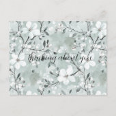 ホワイトブルーフローラ考えドラゴンフライ ポストカード (正面)