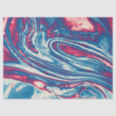 ホワイトブルーブルゴーニュ絵画マーブリーのアート食感 薄葉紙 (正面)