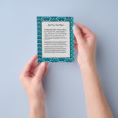 ホワイトブルーホエールシーアニマルグリーン海マリーン チラシ (手)