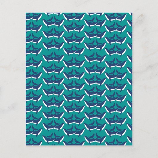 ホワイトブルーホエールシーアニマルグリーン海マリーン チラシ (裏面)