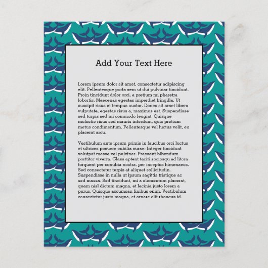 ホワイトブルーホエールシーアニマルグリーン海マリーン チラシ (正面)