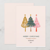 ホワイトブルーミニマルクリスマスカード シーズンカード (正面/裏面)