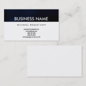 ホワイトブルーモダンクリーンな名刺 名刺 (正面/裏面)