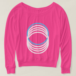 ホワイトブルーモダンサークル4アレックス Tシャツ