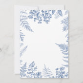 ホワイトブルーモダンフローラクラシック男の赤ちゃんシャワー 招待状 (裏面)