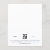 ホワイトブルーユーカリプトゥスバジェット結婚式招待状 (裏面)