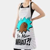 ホワイトブルーヨーマンマグショット漫画 エプロン (インサイチュ)